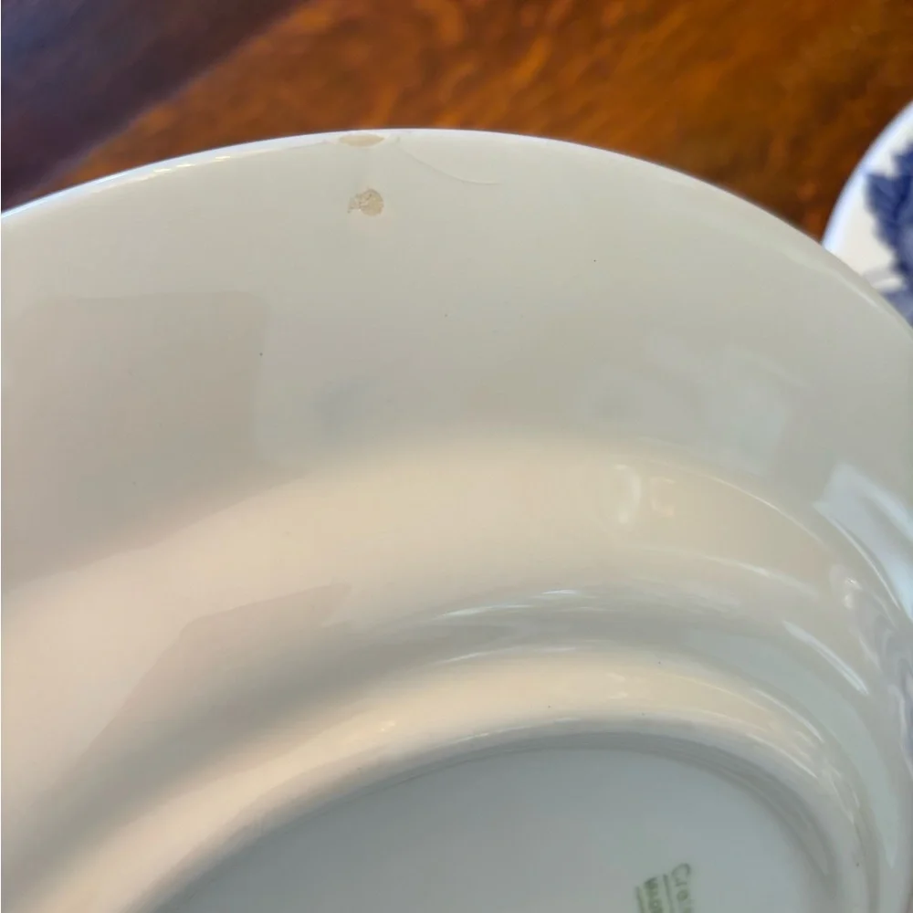 Quadrifoglio Ceramica La Primula Rimmed plates  Blue/White Grapes